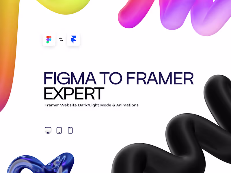 Cover image for I will do Figma to Framer Live Website