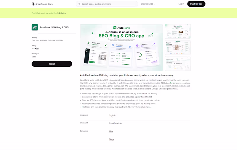 Cover image for AutoRank — AI SEO &