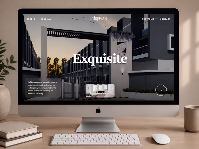 Cover image for Nirmaan Interiors — Modern Website for Premium Interior Brand