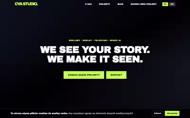 Cover image for CYA Studio - Video Production Agency Website
