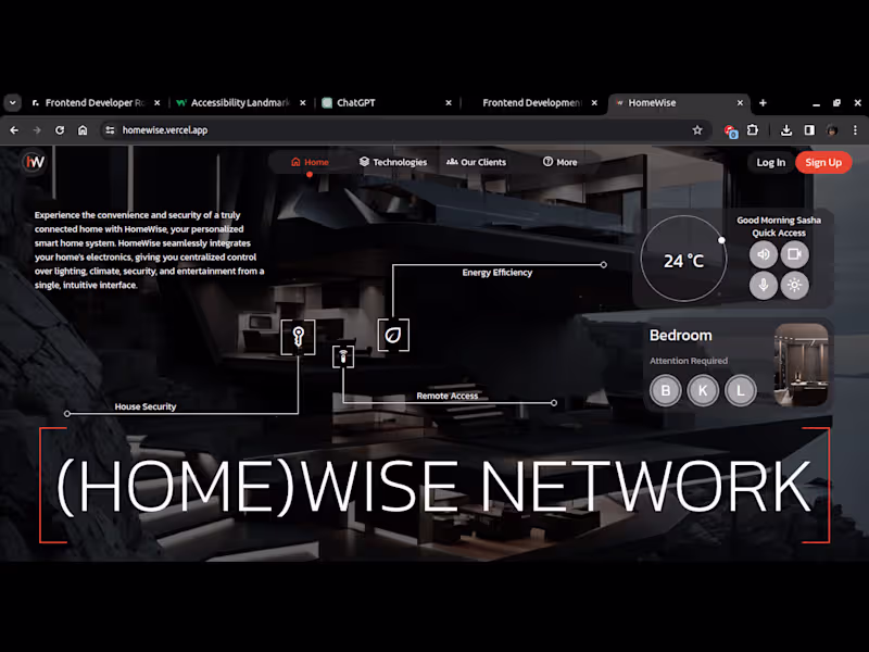 Cover image for Concept Design For A Smart Home System (HomeWise)