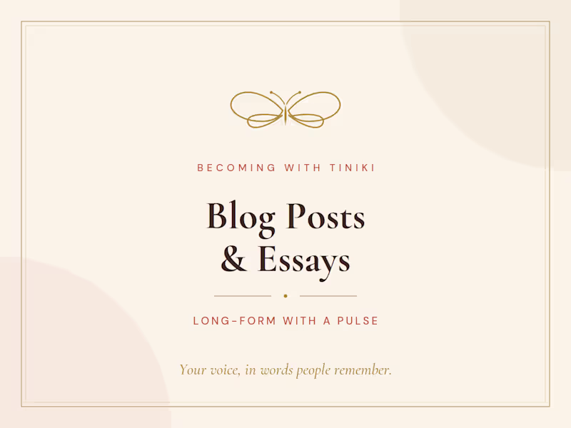 Cover image for  Blog Posts & Essays