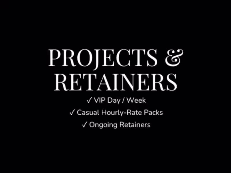 Cover image for PROJECTS & RETAINERS