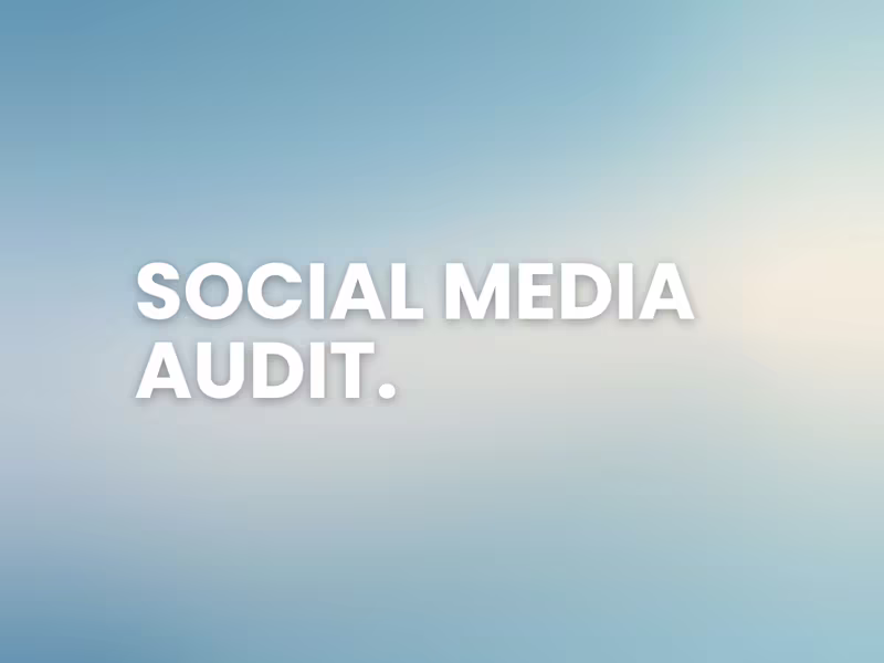 Cover image for Social Media Audit