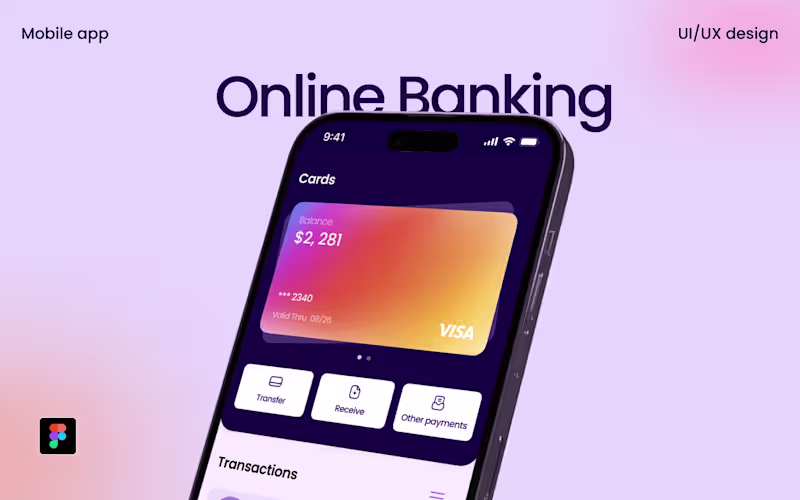Cover image for Mobile app design - Online banking