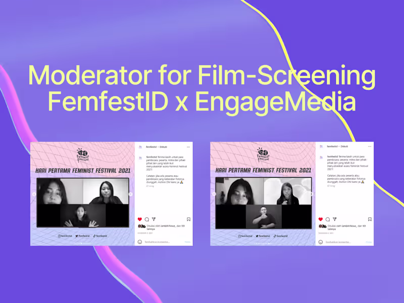 Cover image for Online Moderator for FemFestID x EngageMedia