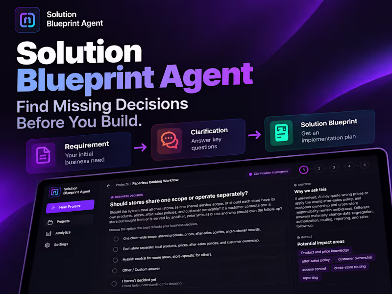 Cover image for I built Solution Blueprint Agent
