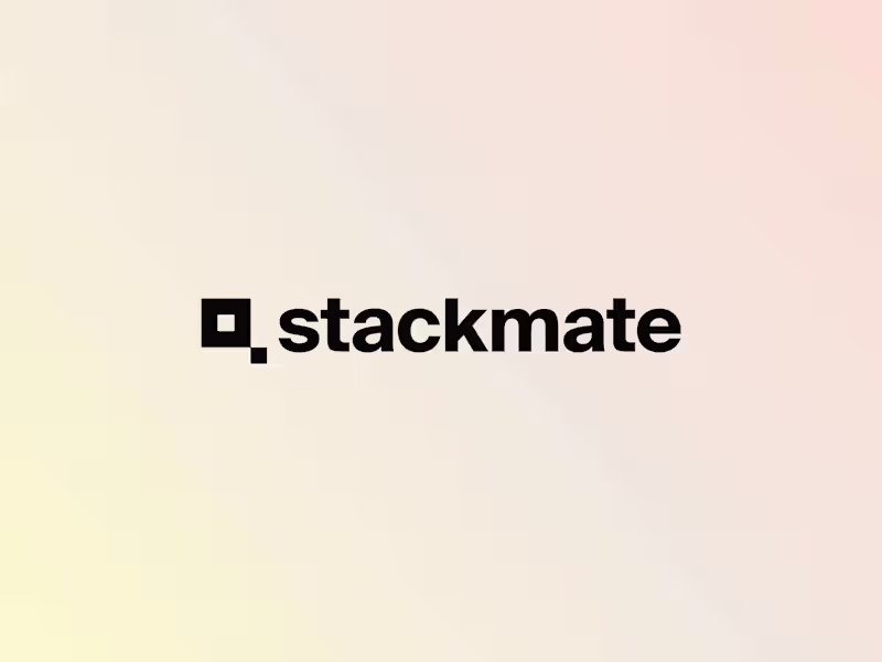 Cover image for Stackmate logo & branding case 