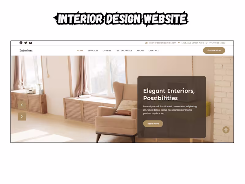 Cover image for Modern Interior Design Website Project