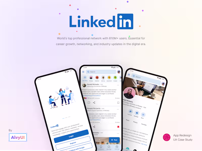 Cover image for Social Media App LinkedIn UX Redesign Case Study