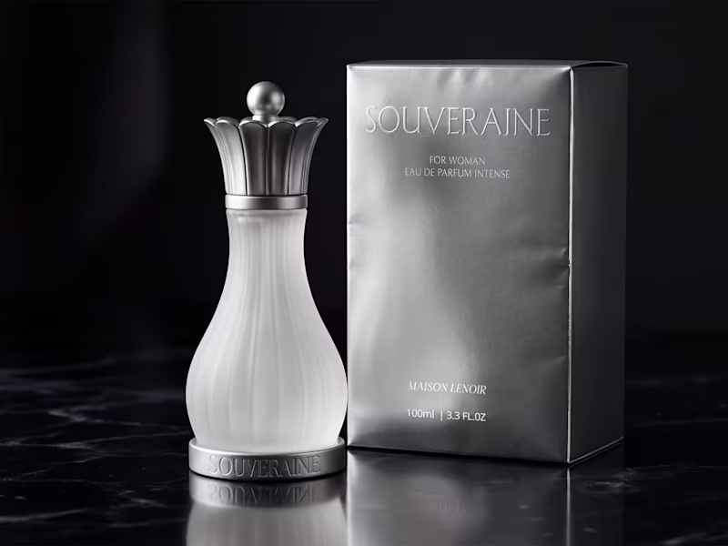 Cover image for SOUVERAINE — Perfume Bottle Design & Brand Identity
