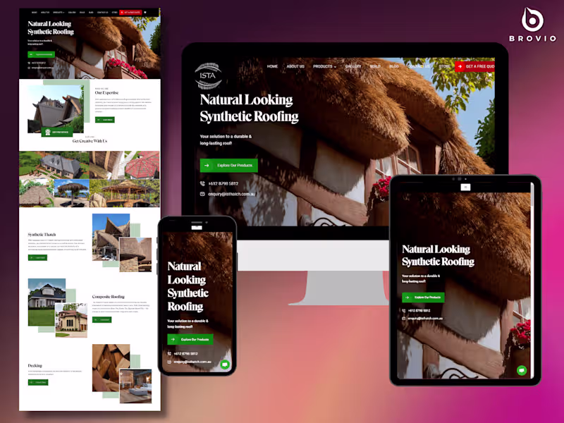 Cover image for Dynamic Roofing Solutions Website for Isthatch