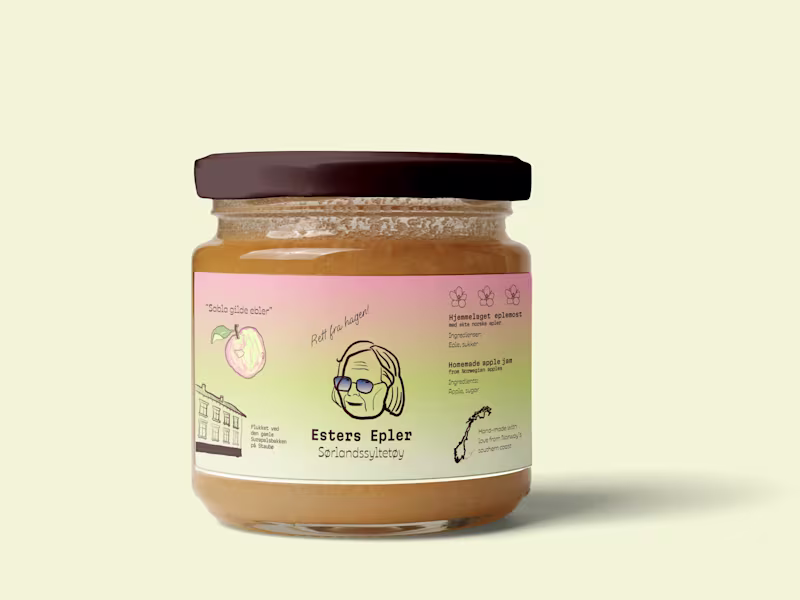 Cover image for Esters Epler (Ester's Apples) | Homemade Norwegian Jam branding