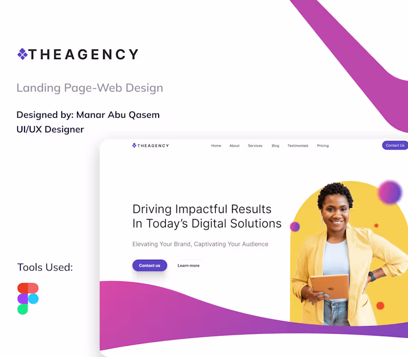 Cover image for Web Landing Page -Marketing Agency - UI/UX Design
