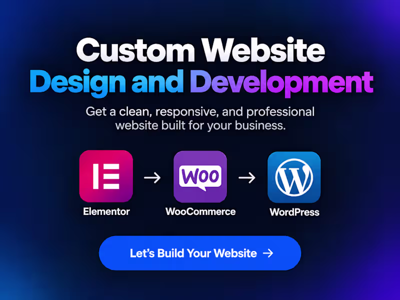 Cover image for Custom Website Design and Development