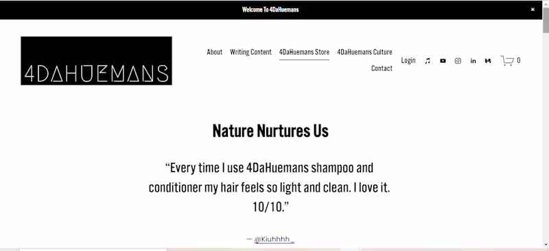 Cover image for 4DaHuemans Website Redesign.