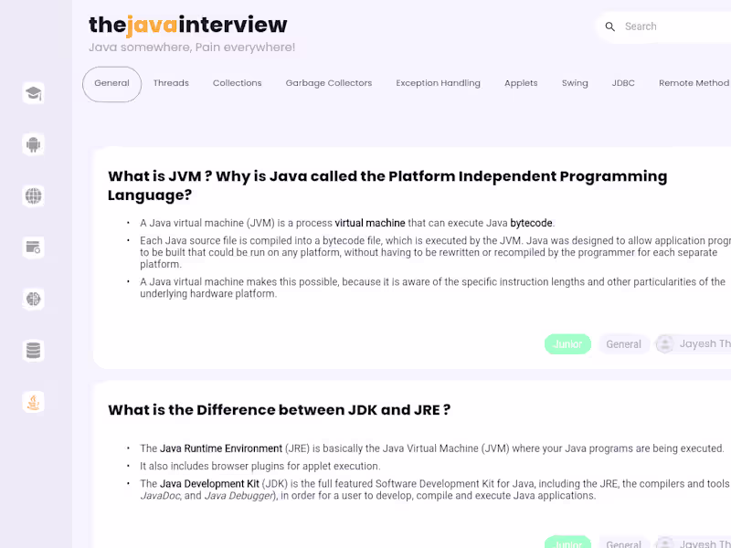 Cover image for TheDevInterview.in - Tech Interview Site