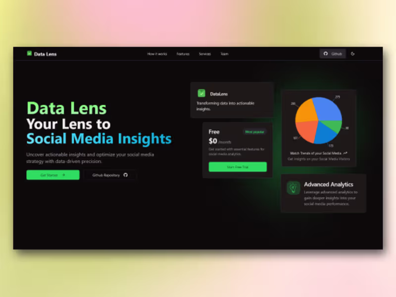 Cover image for DataLens Social Media Analytics Platform Development
