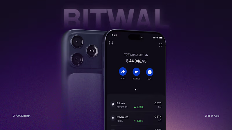 Cover image for BITWAL - A Wallet App UI/UX Design