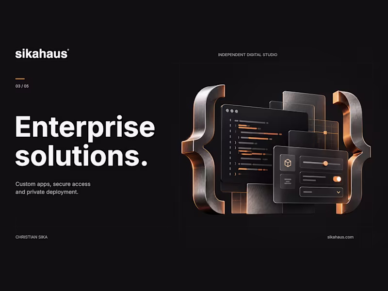 Cover image for Enterprise Solutions | Custom Apps, SSO and Secure Deployment