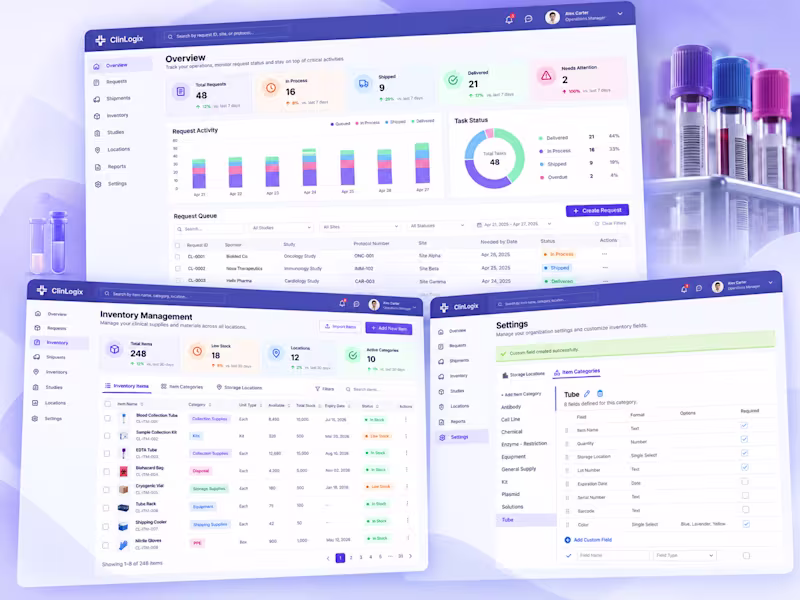 Cover image for Clinical Logistics SaaS | Healthcare UX