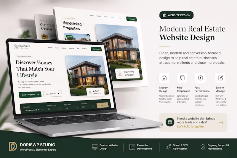 Cover image for Modern Real Estate WordPress Website