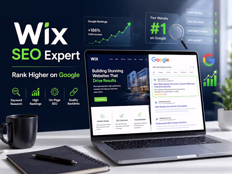 Cover image for I will do complete SEO for your Wix website to rank on Google