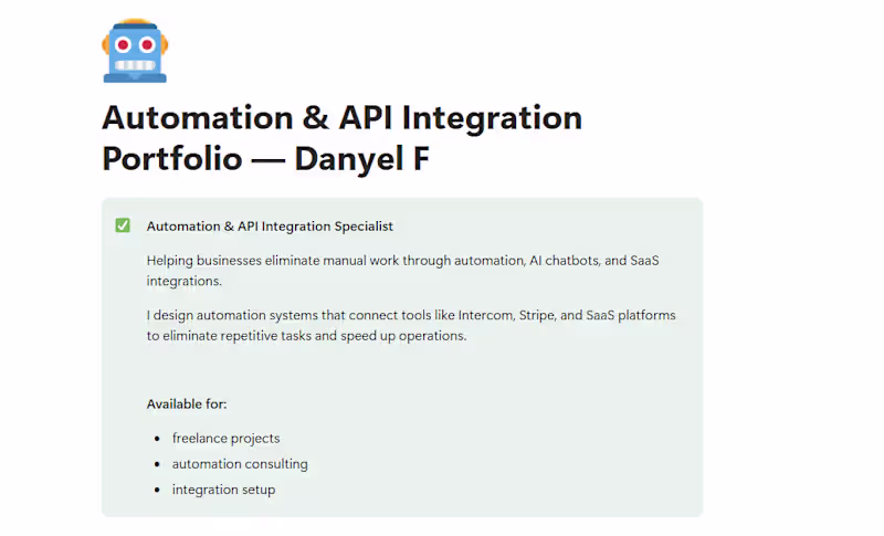 Cover image for This portfolio showcases automation systems