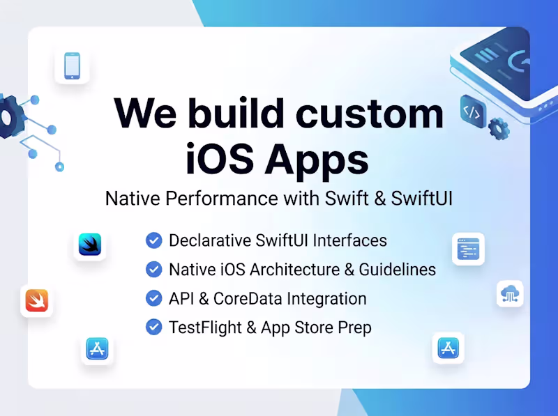 Cover image for Native iOS Mobile App Development (SwiftUI & Swift)