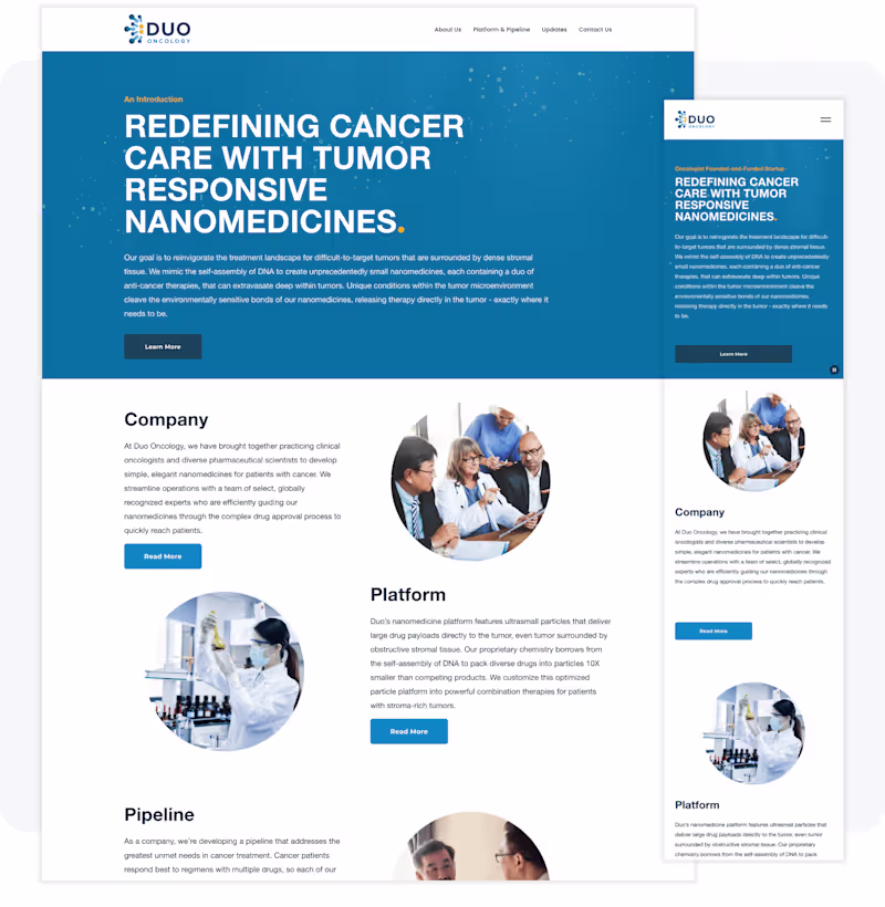 Cover image for Duo Oncology | Website Design & Branding