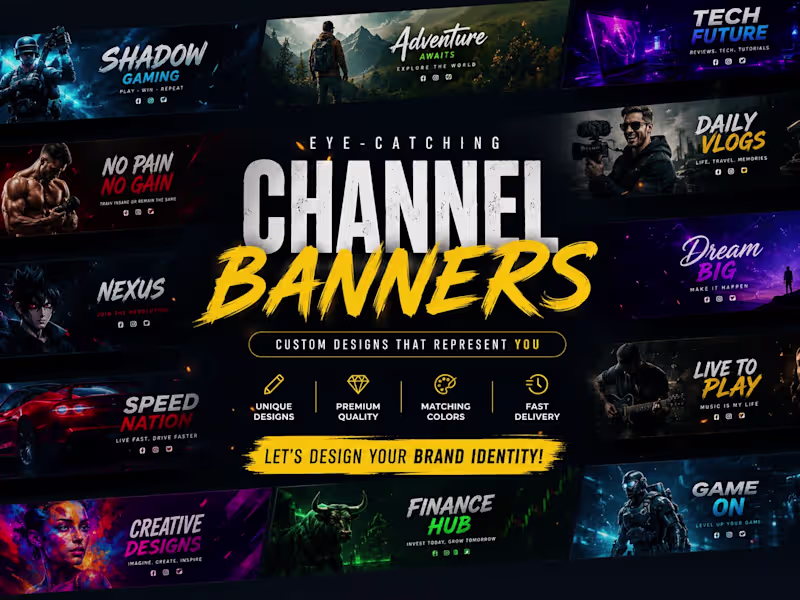 Cover image for Custom Banner Design with Extra features for Social Media