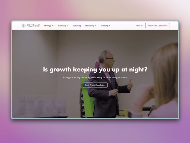 Cover image for On The Mark Strategies | Webflow Website