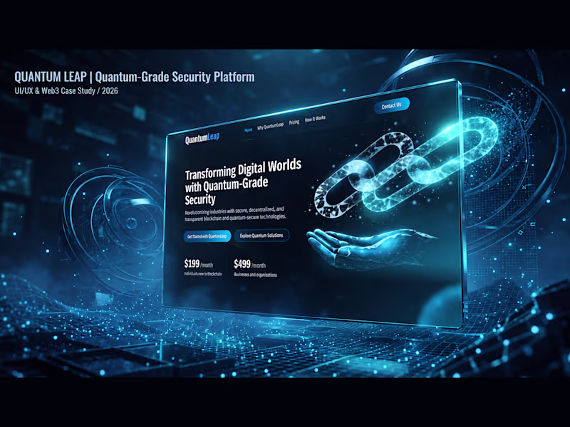 Cover image for QuantumLeap — Web3 UI/UX Design & Web Development