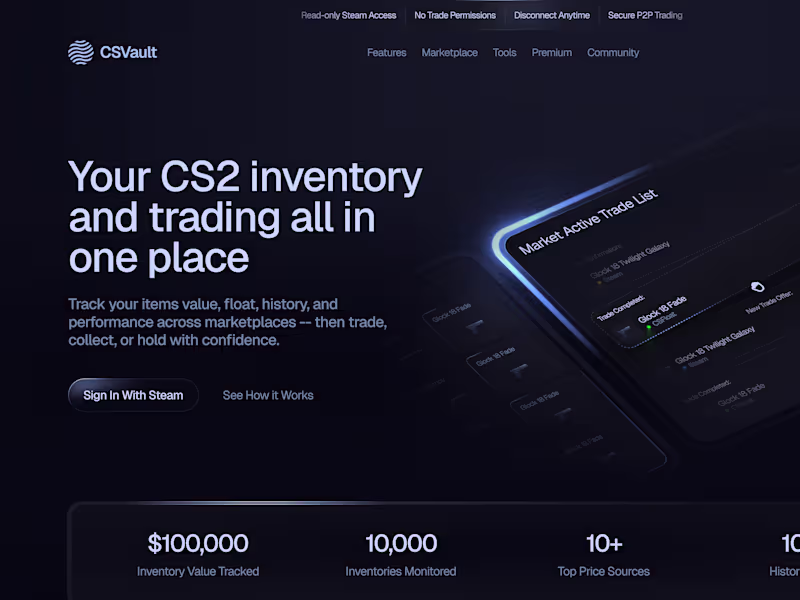 Cover image for CSVault Landing Page Design