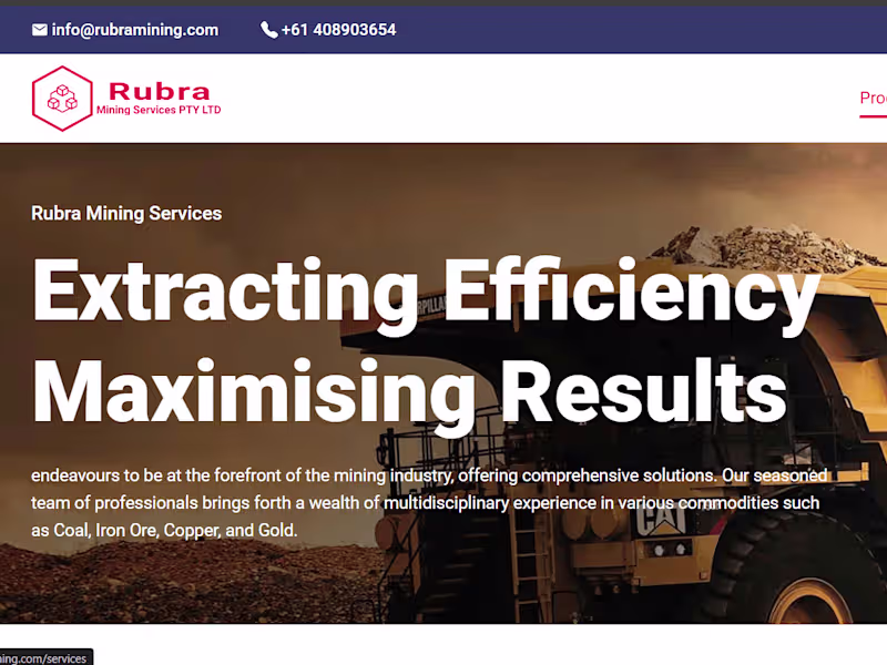 Cover image for Rubra Mining Services PTY LTD