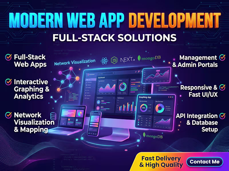 Cover image for I will develop modern website or web application for your needs