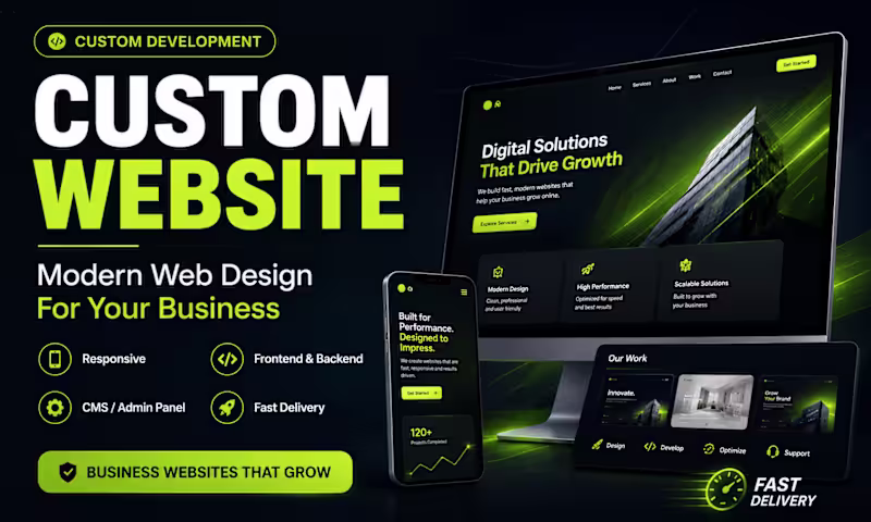 Cover image for Custom Website Design & Development