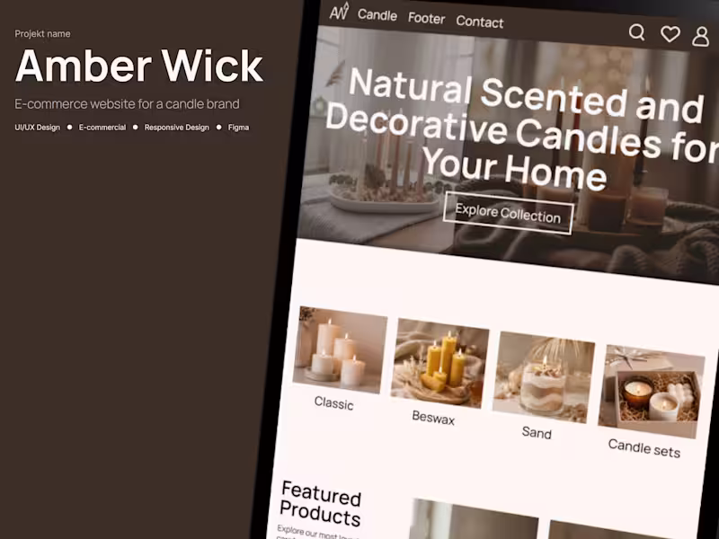 Cover image for Amber Wick - E-commerce website