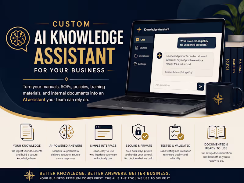 Cover image for Custom AI Knowledge Assistant for Your Business