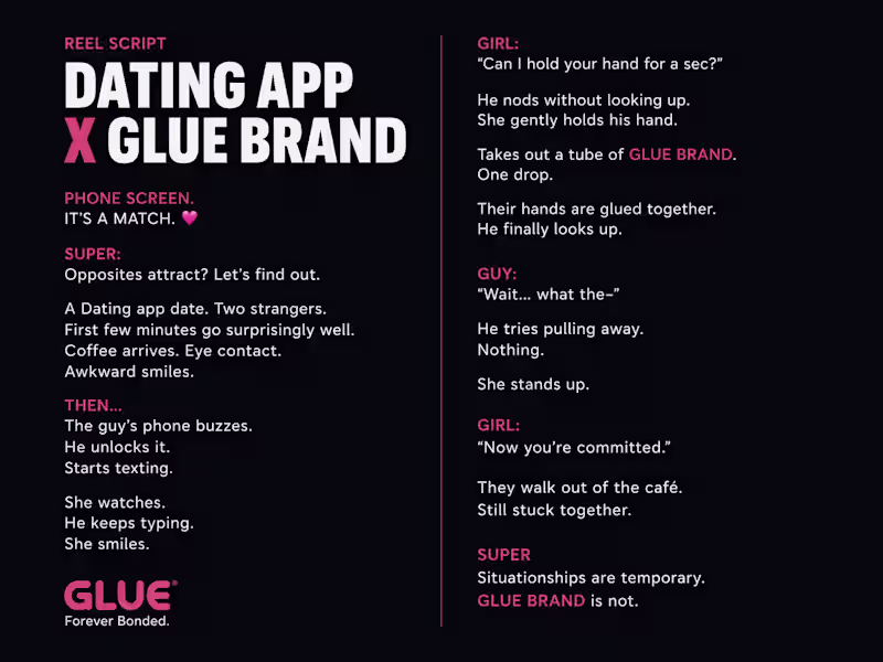 Cover image for Reel Script (dating app x