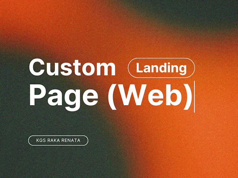 Cover image for Custom Landing Page Design & Development