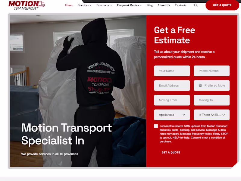 Cover image for Motion Transport (https://www.motiontransport.ca/) — WordPre...