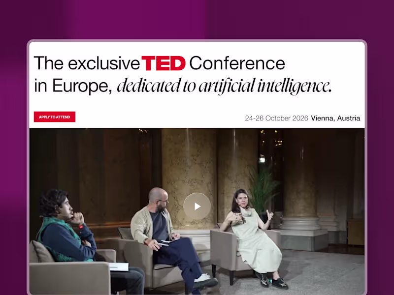 Cover image for TED AI Europe — Event & Web Design