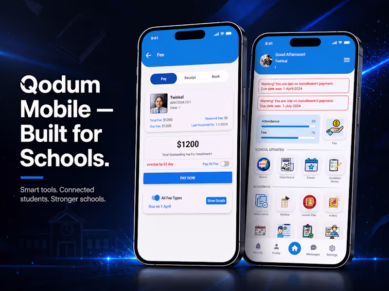 Cover image for Qodum Mobile — School Management