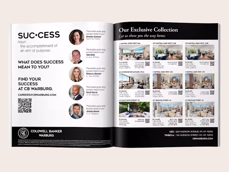 Cover image for Two-page real estate magazine advertising