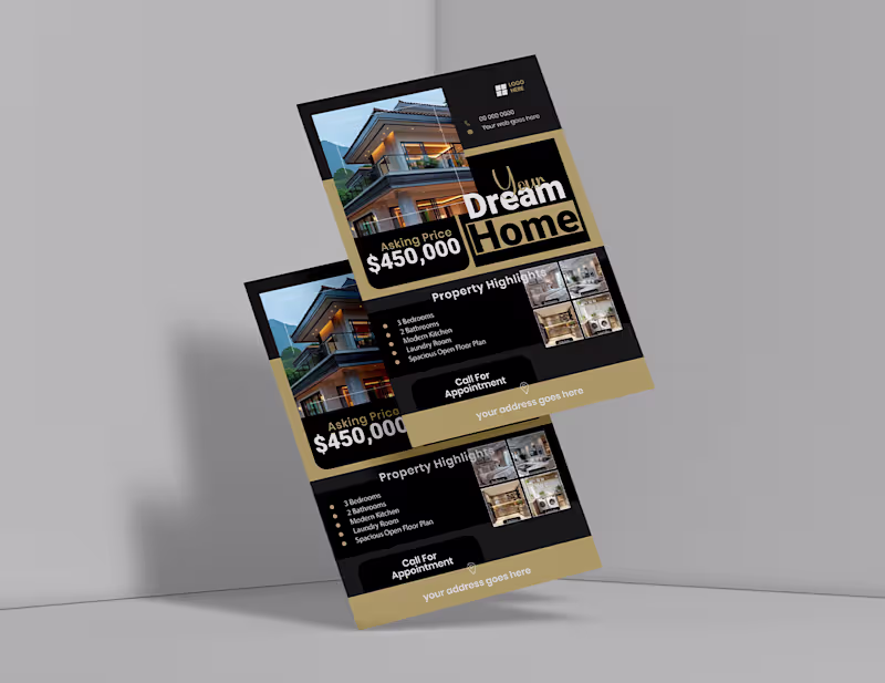 Cover image for Real estate flyer design