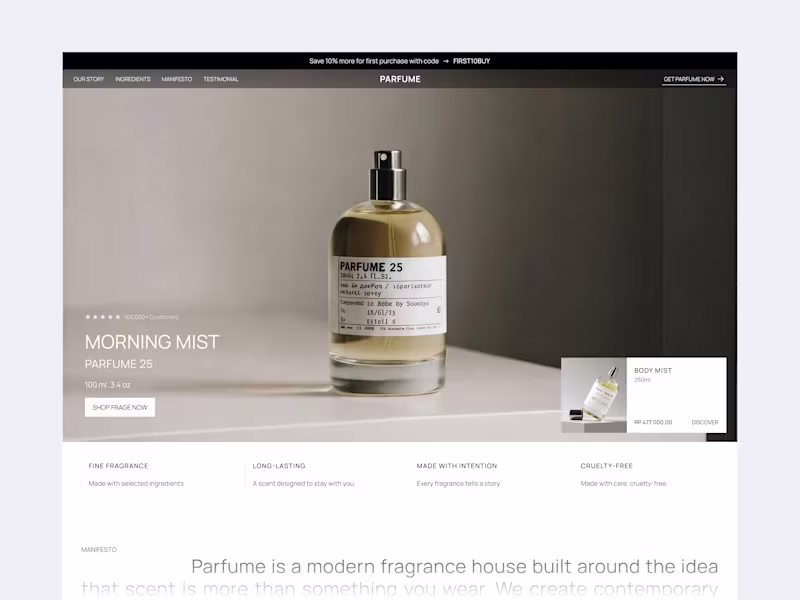 Cover image for Parfume Fragrance — Hero Section