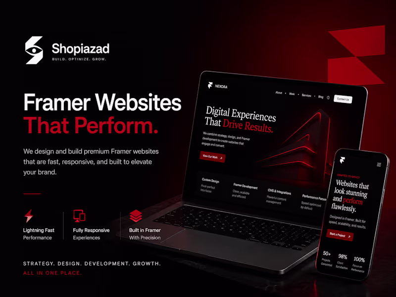 Cover image for Framer Website Design & Development