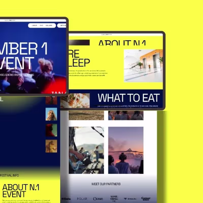 Cover image for Number 1 Event Website. ✨💛