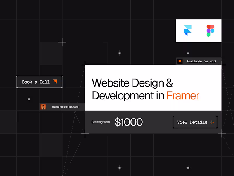 Cover image for Website Design & Development in Framer